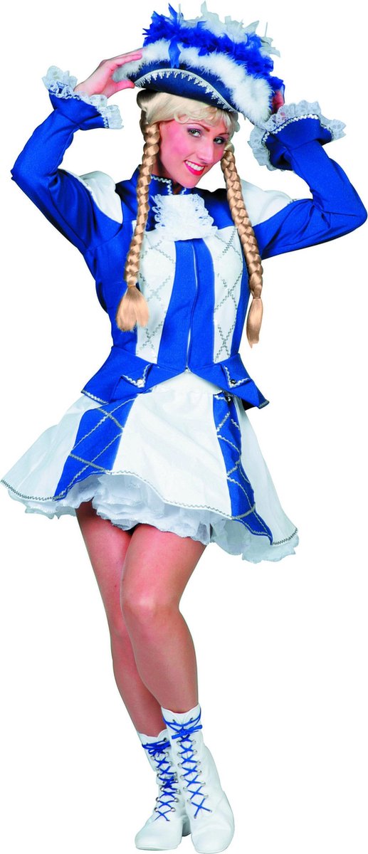 Dansmarietje bi-stretch blauw Maat 46