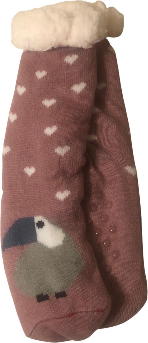 Premium Kwaliteit Huissokken Set | Gevoerde Happy Socks | One Size / Unisex | Paars