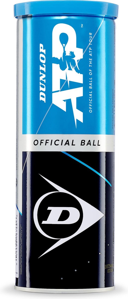 Dunlop ATP Official 3-bal tin Tennisballen -  3 stuks - geel