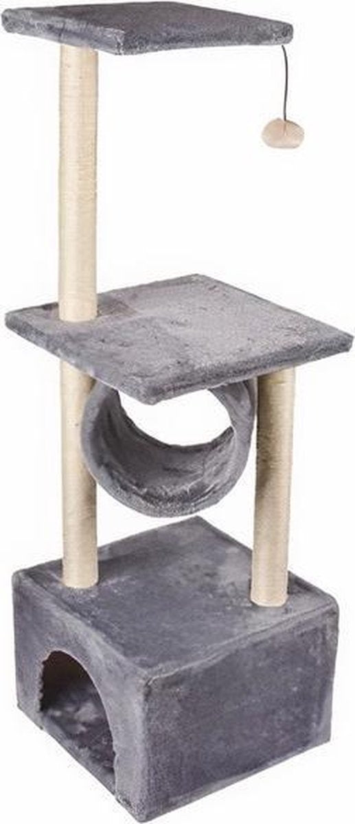 M-pets Krabpaal Taga Kattenboom 35 X 102 Cm Sisal/pluche Grijs