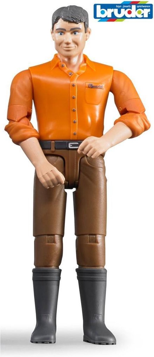 Bruder 60007 Man met blanke huidskleur en bruine broek