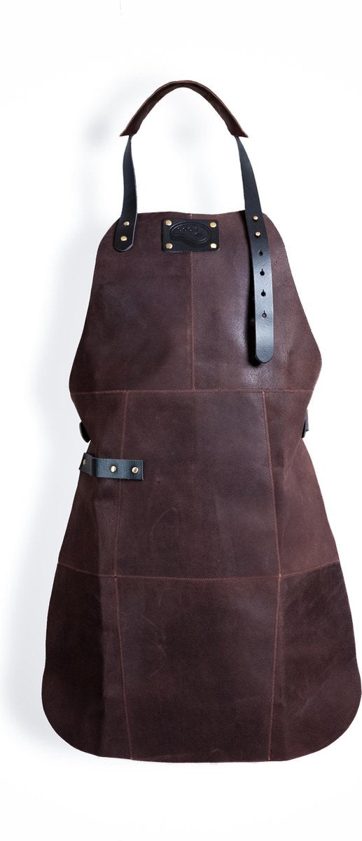 Leren Schort Bruin – Kindermaat -  Leren Schort voor Meisje Jongen - Kookschort – Leuk cadeau voor zoon of dochter – Echt leer Leren Schort Luxe - Lederen Schort – 66