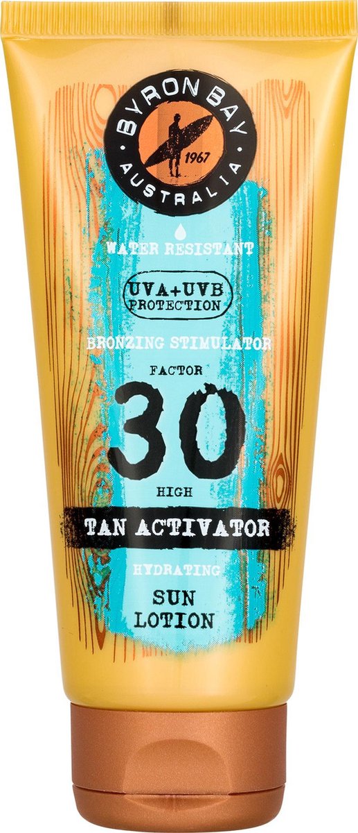 Byron Bay Tan Activator SPF 30- Travelsize - 100 ml - Bronzing Stimulator- Water Resistant