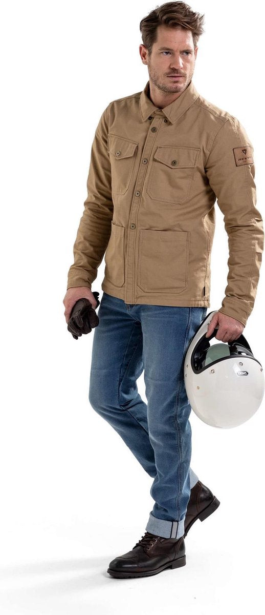 REV'IT! Worker Black Motorcycle Overshirt 2XL