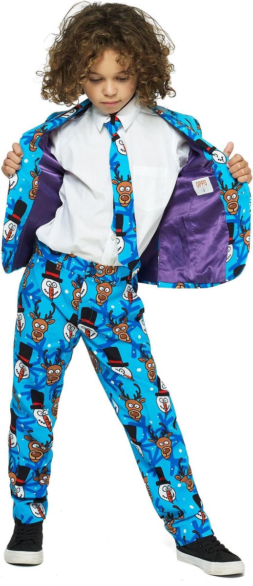 OppoSuits Winter Winner - Jongens Kostuum - Gekleurd - Kerst - Maat 92/98