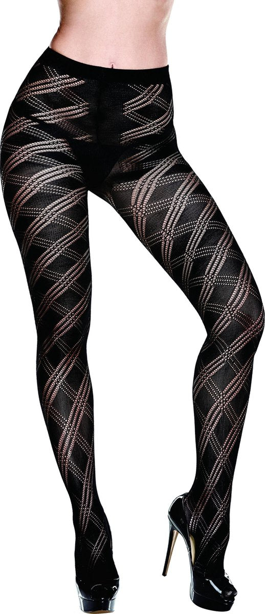 Baci - Argyle Jacquard Pantyhose One Size