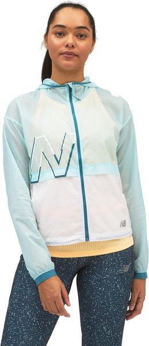 New Balance Light Jacket Dames - blauw - maat XL