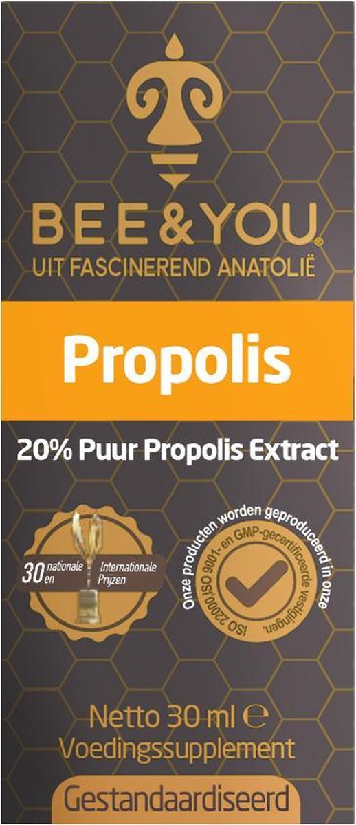 Bee&You Propolis tinctuur |Propolis druppel | Propolis extract 20% zuiver vloeibaar extract | 30 ml