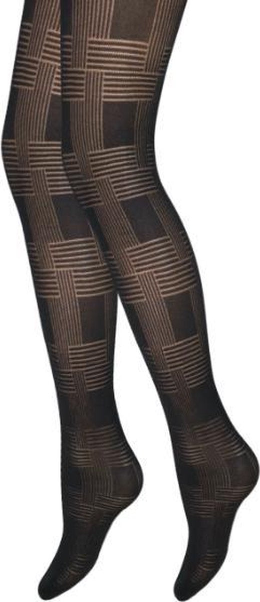 Panty - Mandensteek - Gestreept - Zwart - Maat L (42-44)