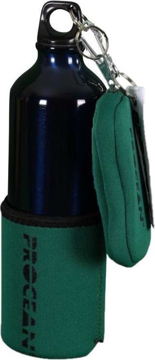 Aluminium fles 750 ml set donkerblauw/groen