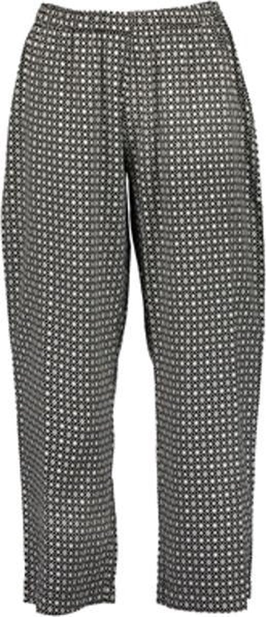 Blue Seven dames broek zwart/wit print + elastiek - maat 42