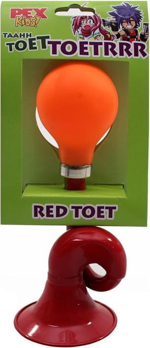PexKids kindertoeter posthoorn - rood / oranje