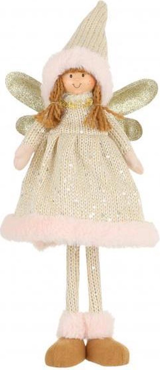 Medina Decoratie Engel 42 Cm Polyester Roze/Goud