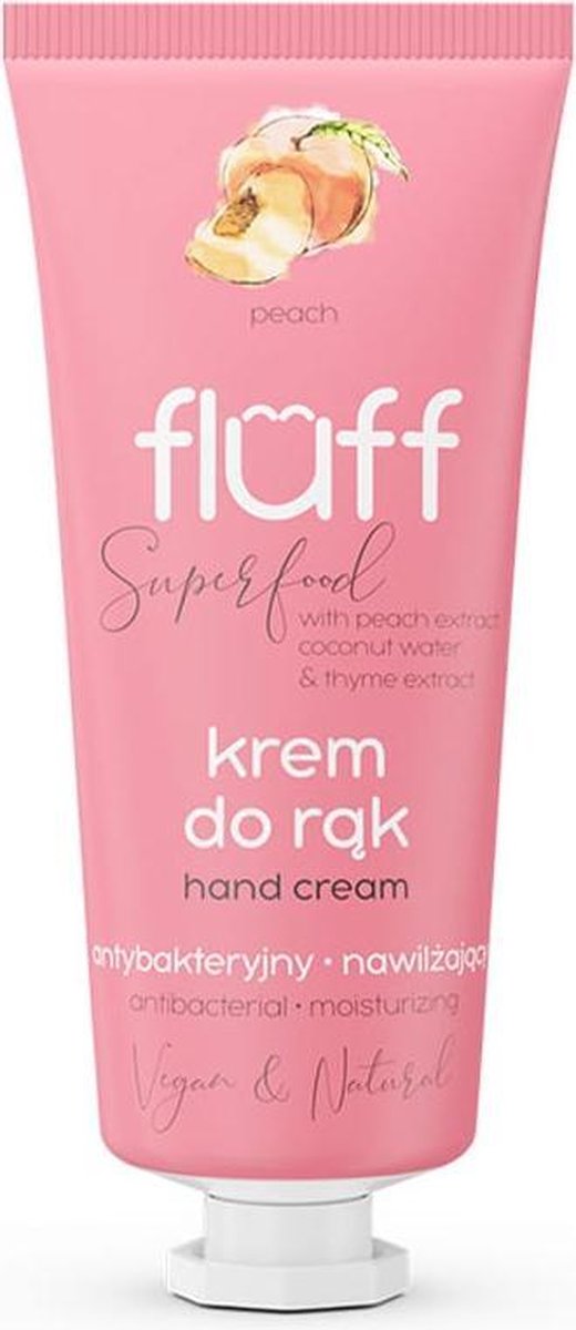 Fluff - Super Food Hand Cream Peach Antibacterial Hand Cream - 50ML