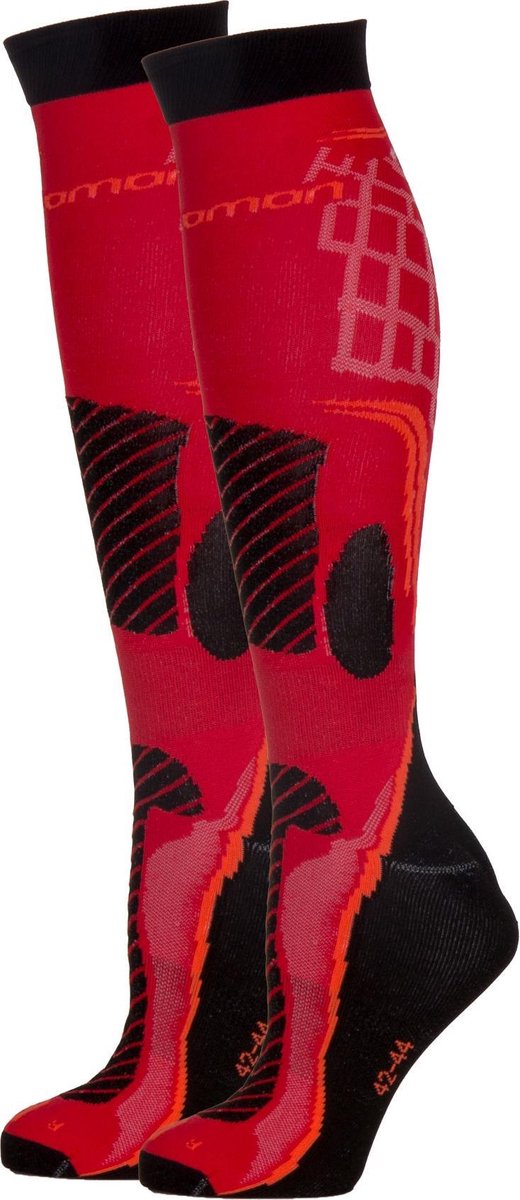 Salomon X Pro  Wintersportsokken - Maat 45-47 - Unisex - rood/oranje/zwart