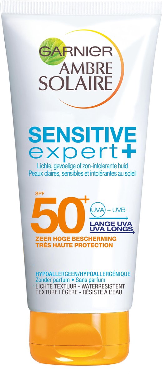 Garnier Ambre Solaire Sensitive Expert Zonnebrandcrème SPF 50+ - 200 ml - Voor de gevoelige huid