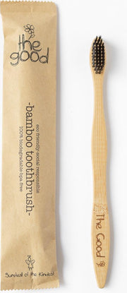 The Good Bamboe Tandenborstel - Duurzaam - Biologisch Afbreekbaar - Zwart - Zero Waste - Eco - Cadeau - Man - Vrouw - Moederdag