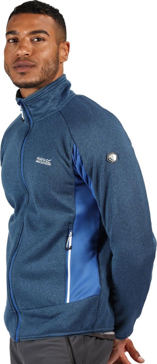 Regatta - Men's Ecuador Lightweight Full Zip Stretch Midlayer - Outdoorshirt - Mannen - Maat XXL - Blauw
