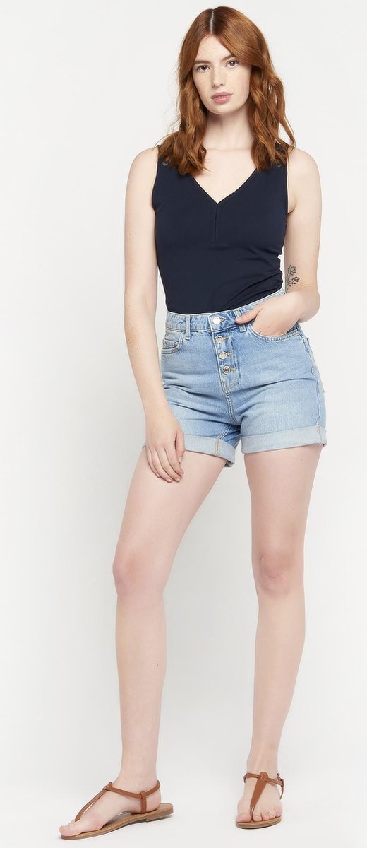 Tanktop met kant - Marine Blauw