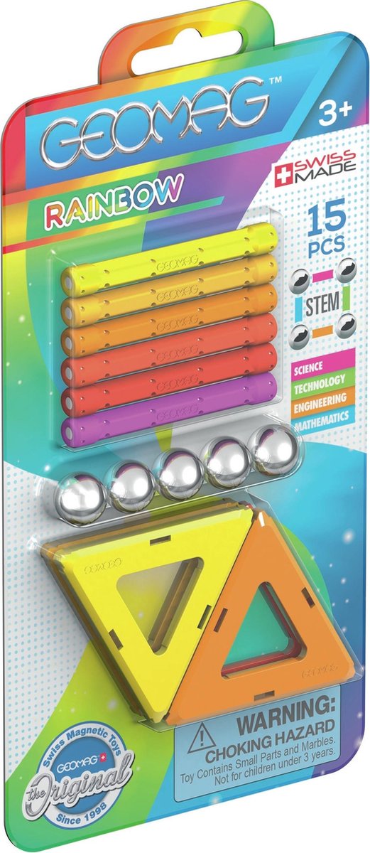 Geomag Rainbow Blister Warm - 15 delig