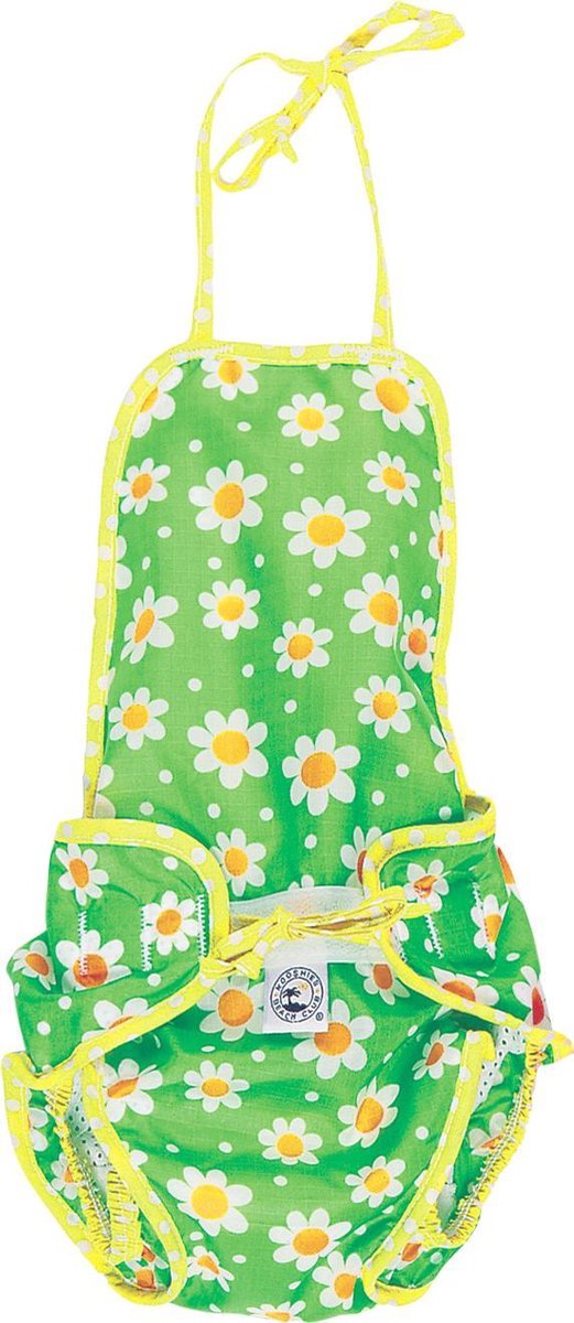 Kushies - luier -  wasbare zwemluier - badpak - maat 2 - 3/6 kg - groen - margriet