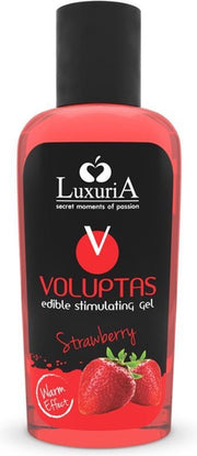 Luxuria Voluptas Edible Stimulating Gel Warming Effect - Strawberry 100 Ml | LUXURIA