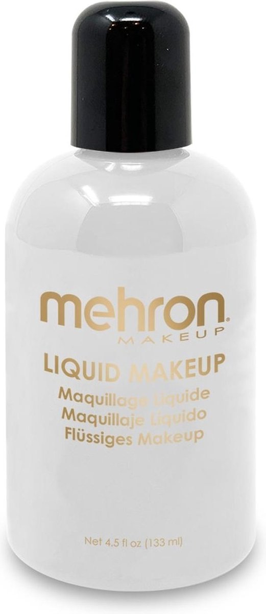 Mehron Vloeibare Schmink op Waterbasis - Wit - 470 ml