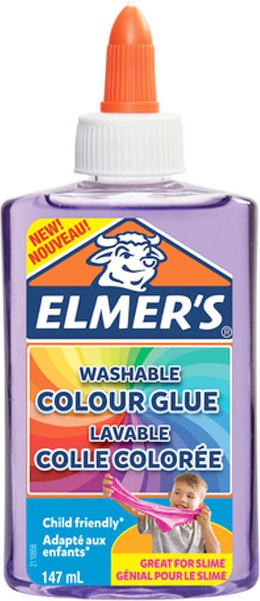 Elmer’s Paarse Doorschijnende Vloeibare Lijm – 147ml