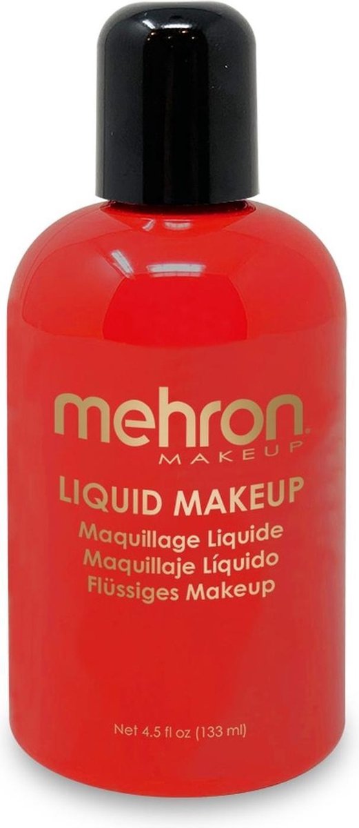 Mehron Vloeibare Schmink op Waterbasis - Rood - 130 ml