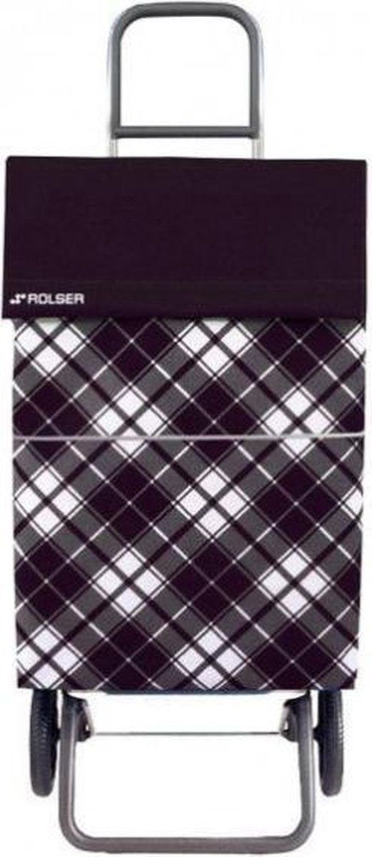 Rolser Boodschappentrolley Jean Capri - Convert Rg - Zwart/Wit Geruit