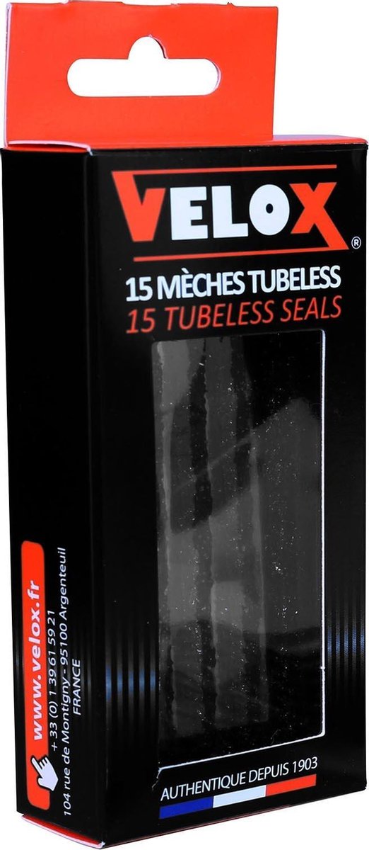 reparatieset Tubeless rubberpluggen 9 cm zwart 15 stuks