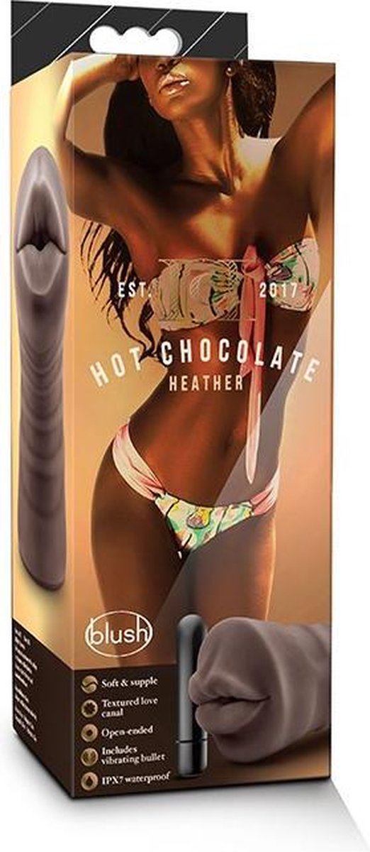 Blush - Mond masturbator Heather Hot Chocolate met vibratiebullet