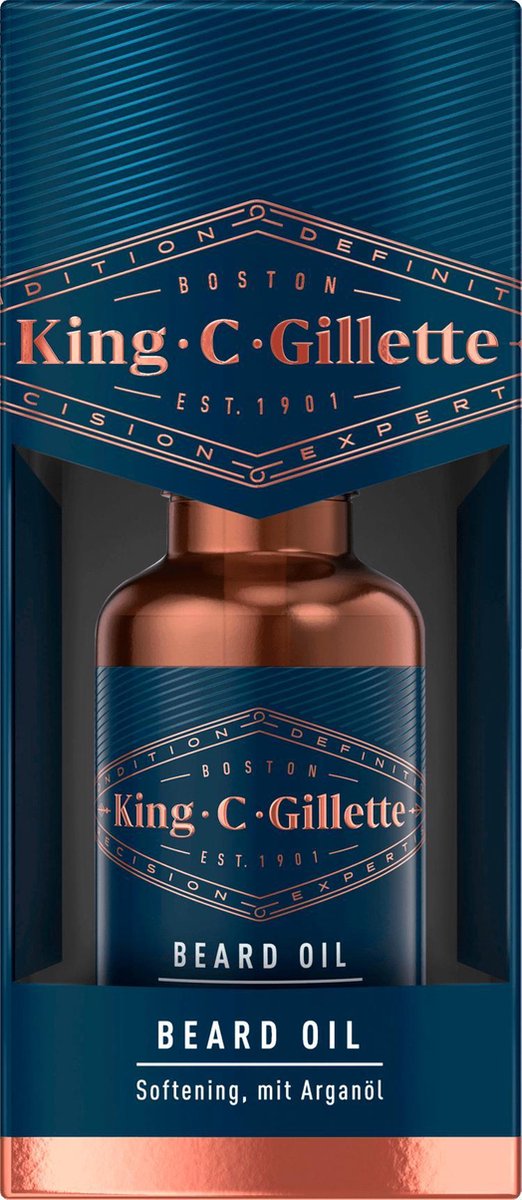 King C. Gillette Baardolie verrijkt met plantaardige Arganolie