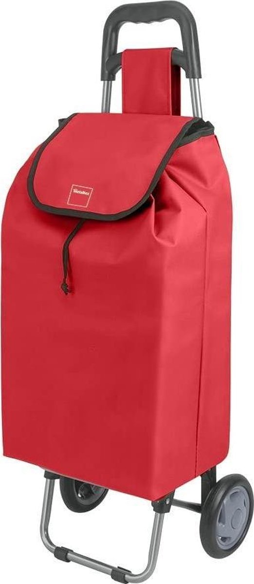 Metaltex Daphne Boodschappentrolley - 40 l - 30 kg - Rood - met 2 Wielen