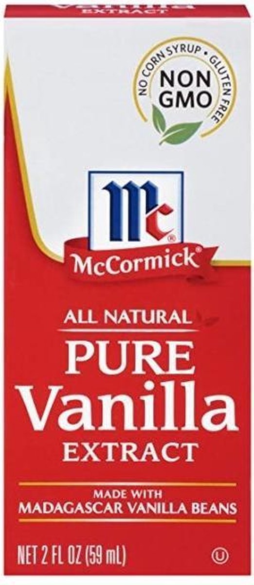 McCormick Vanille Extract 59ml - suikervrij - natuurlijke premium ingrediënten - bestseller in USA