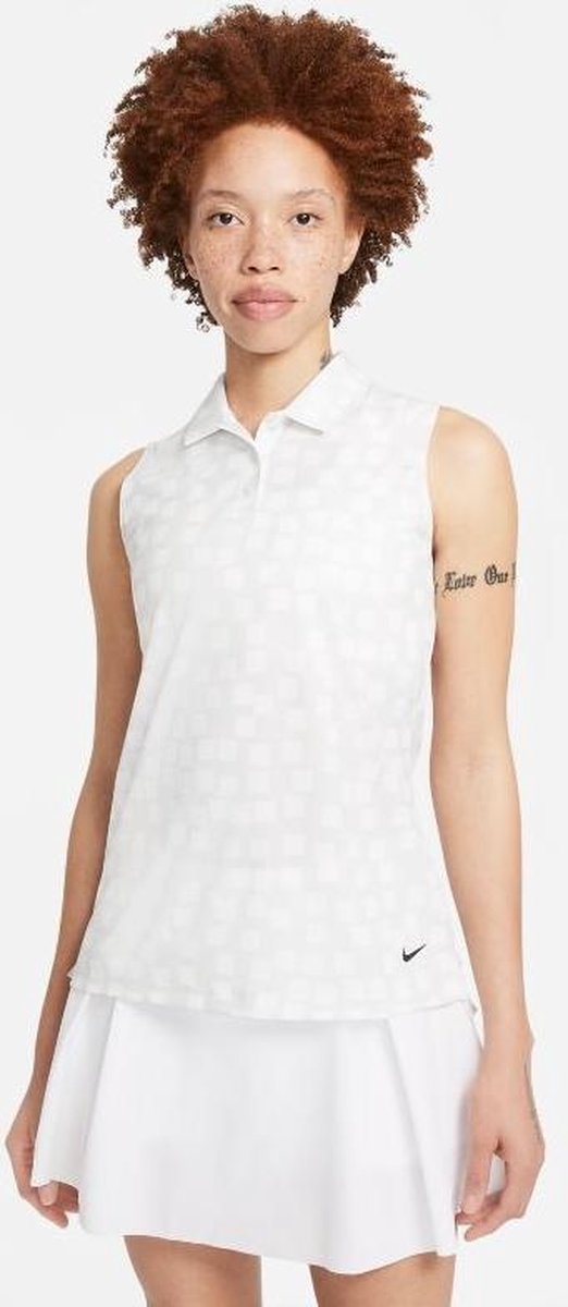 Woman Dri Fit Sleeveless Polo Print Dust