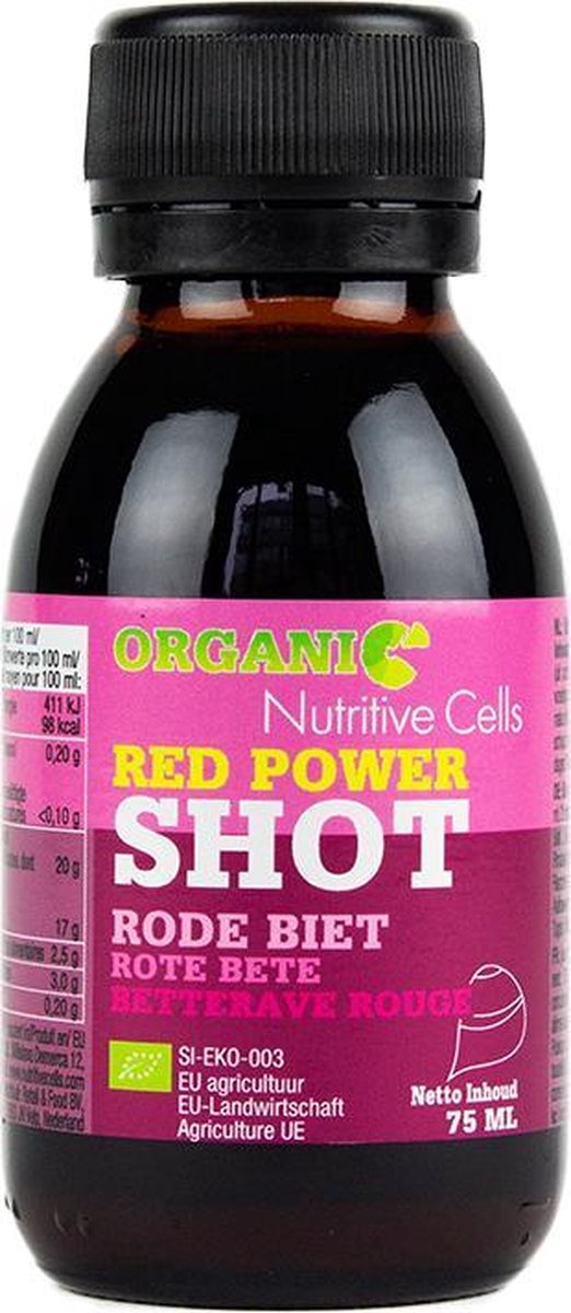 Biologisch Shot Rode Biet - Red Power - Tray van 12 stuks á 75ml