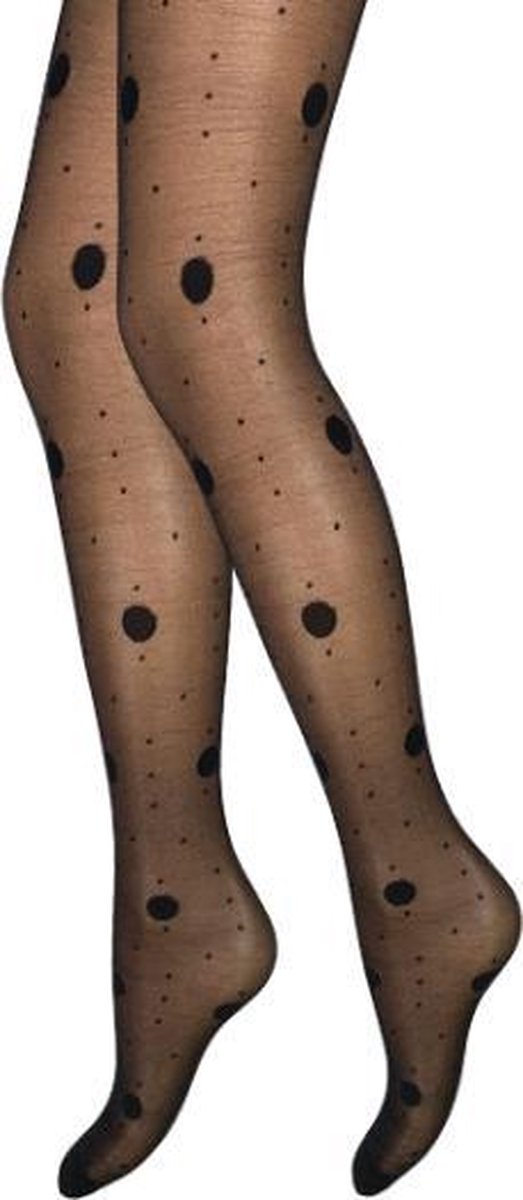 Panty - Polka Dots - Zwart - Maat M (40-42)