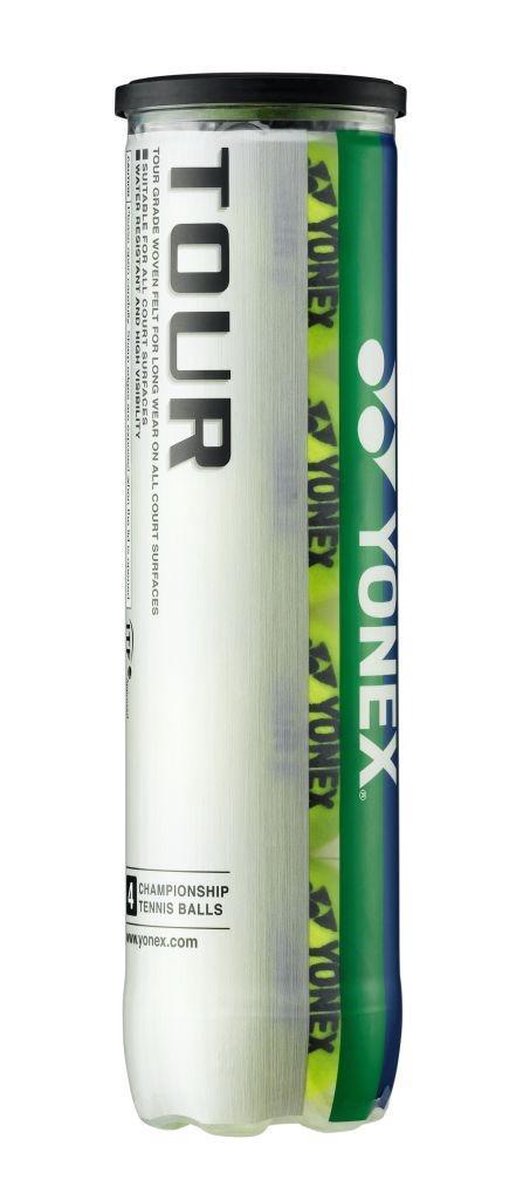 Yonex TB Tour - Tennisballen - Geel - 4 ballen