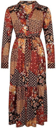 Tramontana Jurk Patchwork Print XL