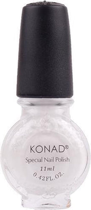 Konad stamping lak set black pearl- white en topcoat
