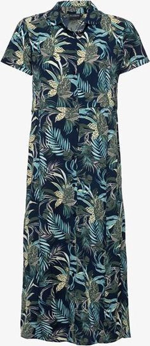 TwoDay dames maxi jurk met bloemenprint - Blauw - Maat S