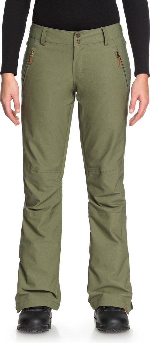Roxy Cabin Snowboard Pant Dames Wintersportbroek - Maat S  - Vrouwen - groen