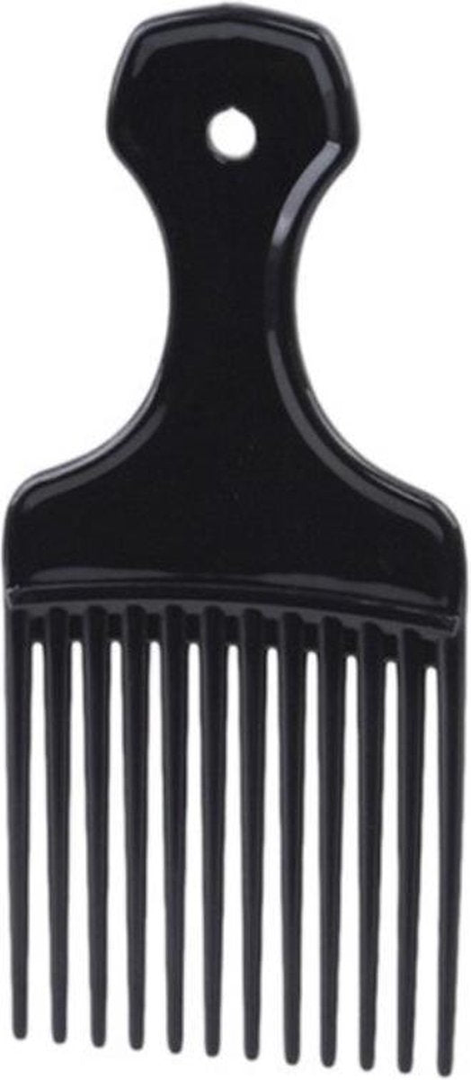 Afrokam Cabantis|Styling Tool |Wide Tooth Comb|Kapper Kam|Haar Kam|Haar Accessoire|Cabantis|Met Gat|Zwart