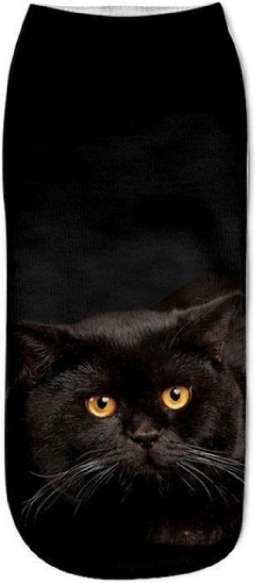 Enkelsokken Kat - kattensokken - fotoprint enkelsokken - Unisex - Maat 36-41