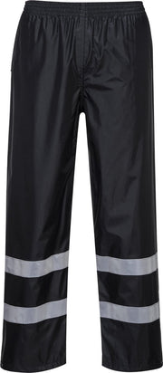 Regenbroek Iona Zwart met reflecterende striping Maat S