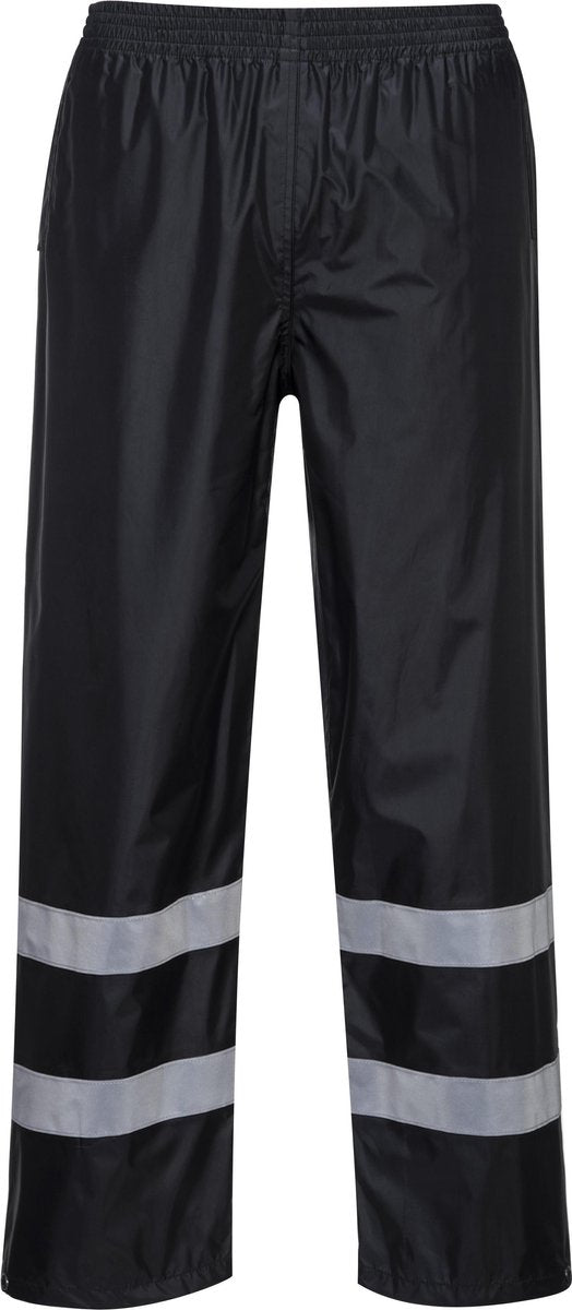 Regenbroek Iona Zwart met reflecterende striping Maat S