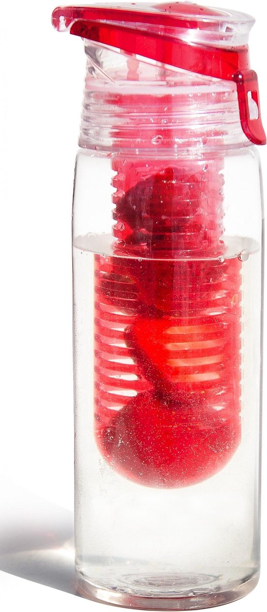 Asobu Flavour It 2 Go Drinkbeker - Incl. Fruitinfuser - 600 ml - Rood
