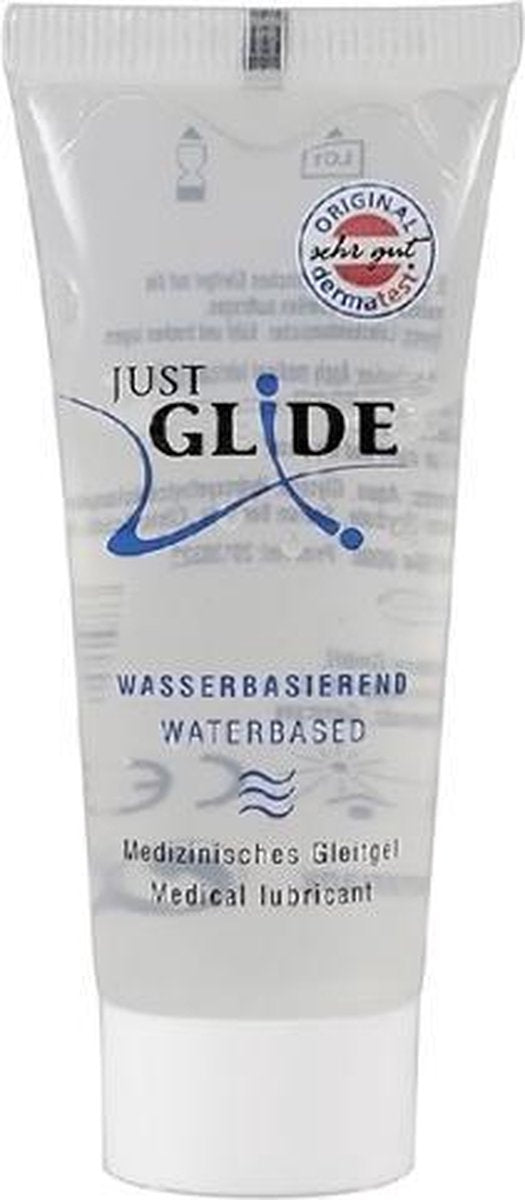 Just Glide Waterbased 20 ml | Waterbasis | Vrouwen | Mannen | Smaak | Condooms | Massage | Olie | Condooms |  Pjur | Anaal | Siliconen | Erotische | Easyglide