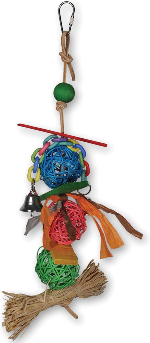 3 Rieten ballen multikleur